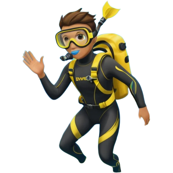 Diver + yellow fins,Coral Diver. emoji