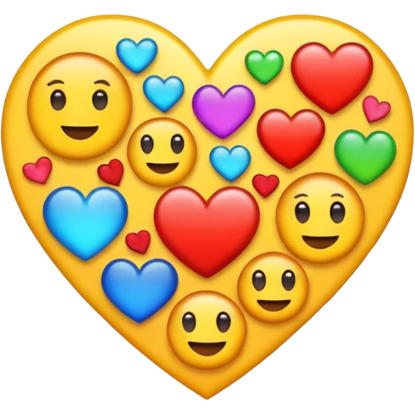 Susunkan aku emoji menjadi sebuah gambar love emoji