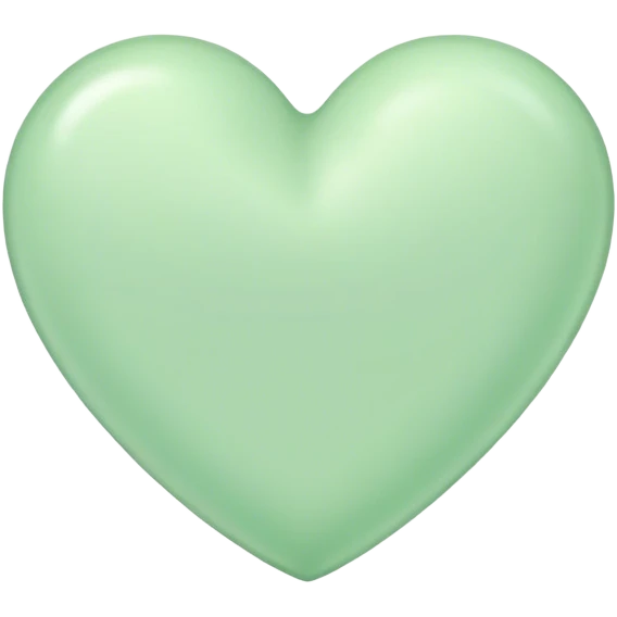 Pastel green loveheart emoji