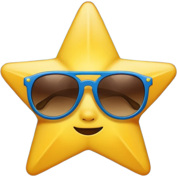 star with sunglasses “cool night” vibe emoji