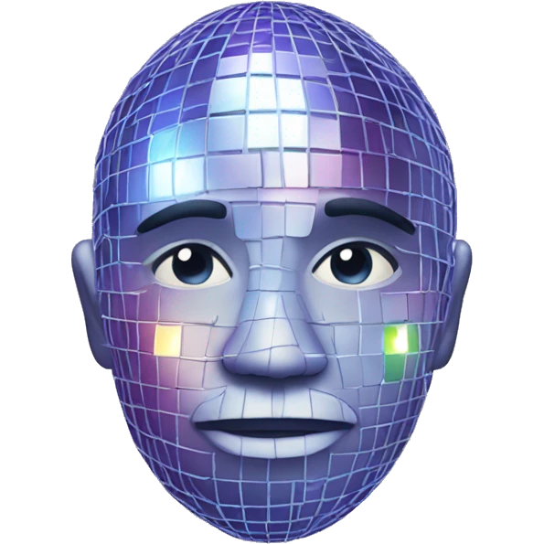 a man's head in the form of a disco ball





 emoji