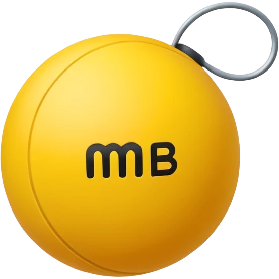 Pull-ball with MB written in the circle in on it emoji