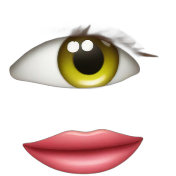 Lip balm with eyes emoji