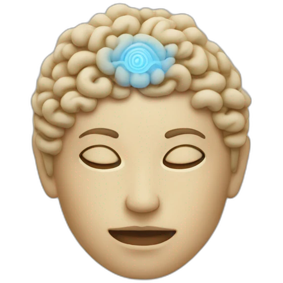 meditation and brain emoji