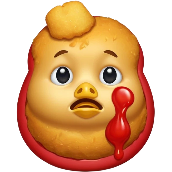 Crying chicken nuggets  emoji