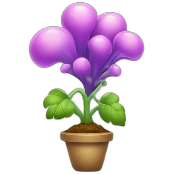 plant with fungus in symbiosis with hearts emoji
