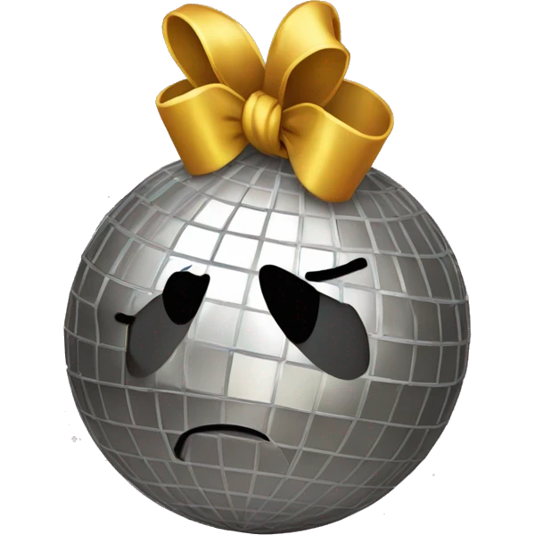 Disco ball with bow emoji