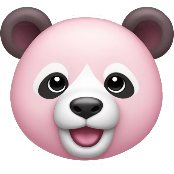 Pastel pink panda  emoji
