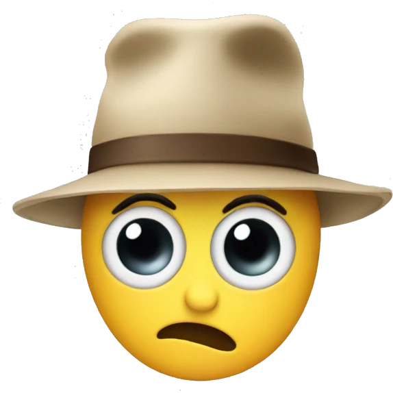 Cup with eyes wearing a hat emoji
