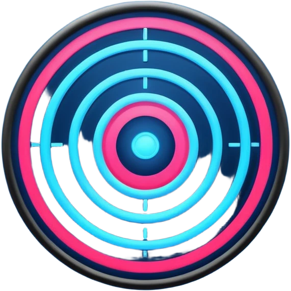 Moving target with blinking light emoji