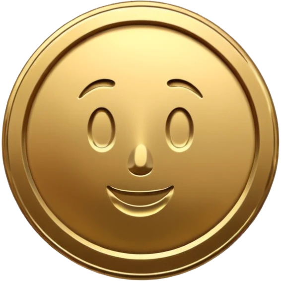 generate a token like a regular, real-life coin  emoji