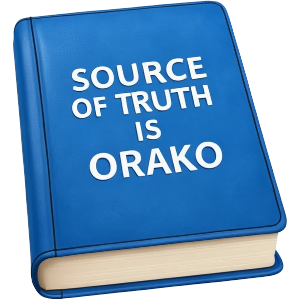 Blue book on which one it writes: Source of truth is Orako.
Similar to the first one where it writtes Orako Truth, while it needs to write all Source of truth is Orako emoji