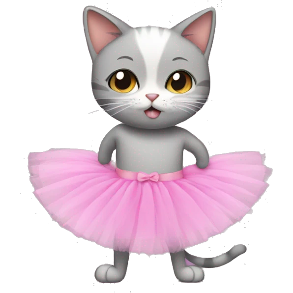 Cat with a tutu emoji