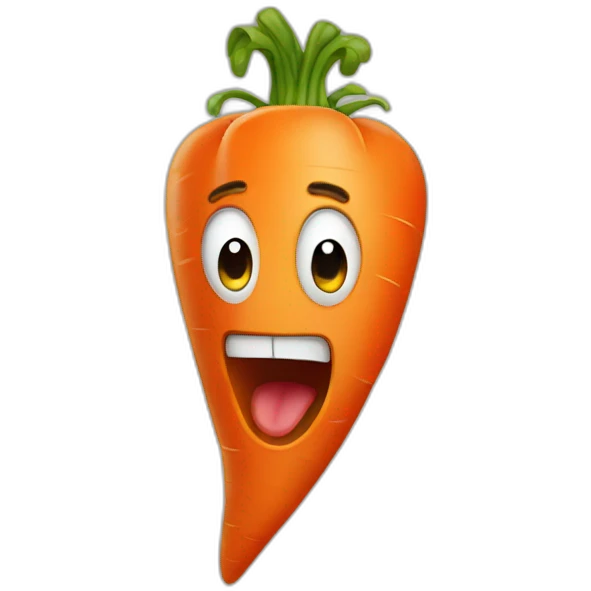 Screaming carrot emoji