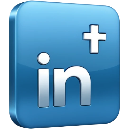 3d linkedin logo (the real Linkedin logo must be used) emoji