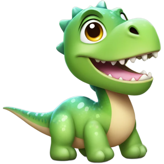 Dinosaur with sparkles emoji