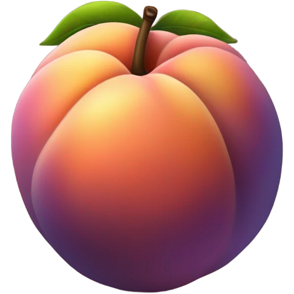 Peach with purple lipstick  emoji