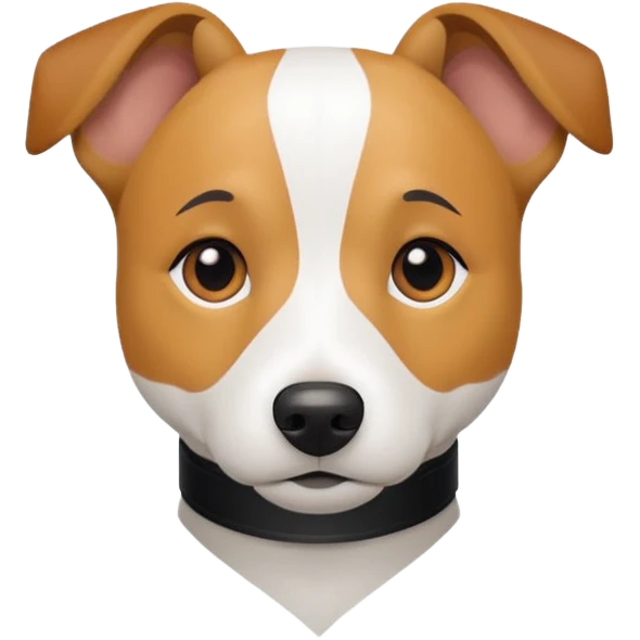 a white jack russell cross emoji