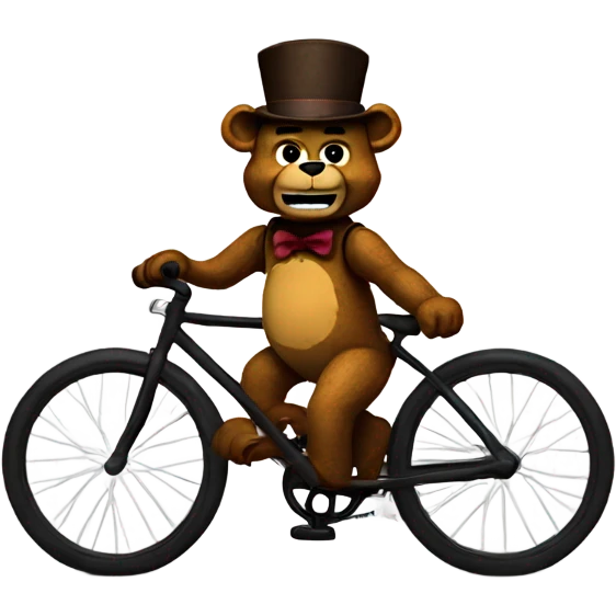 Freddy Fazbear riding a bicycle  emoji