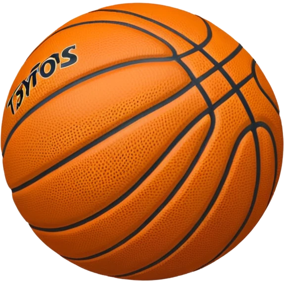 Crea un balón de basket negro con rayas blancas emoji