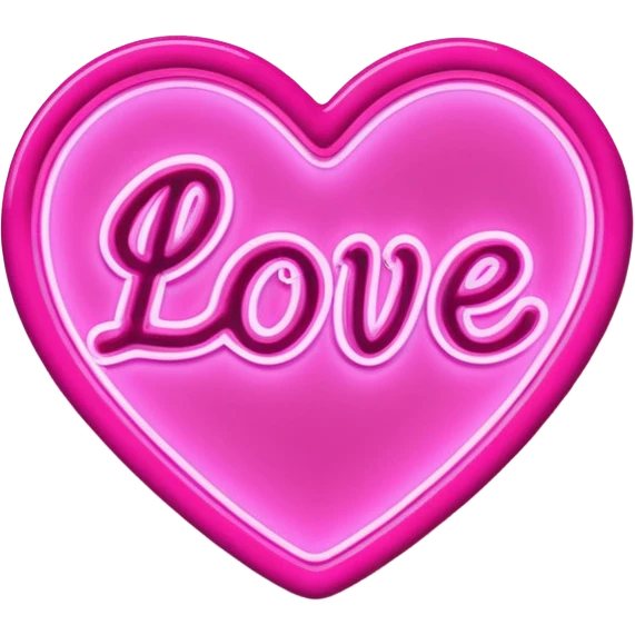 glowing pink neon sign that says "i Love u " in cursive. With a heart emoji