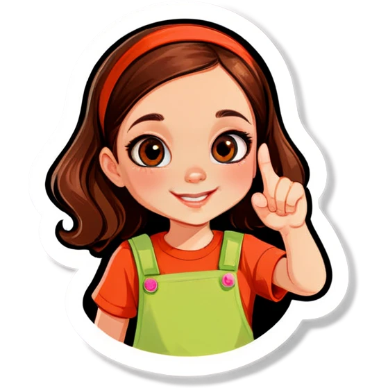 girl with finger emoji