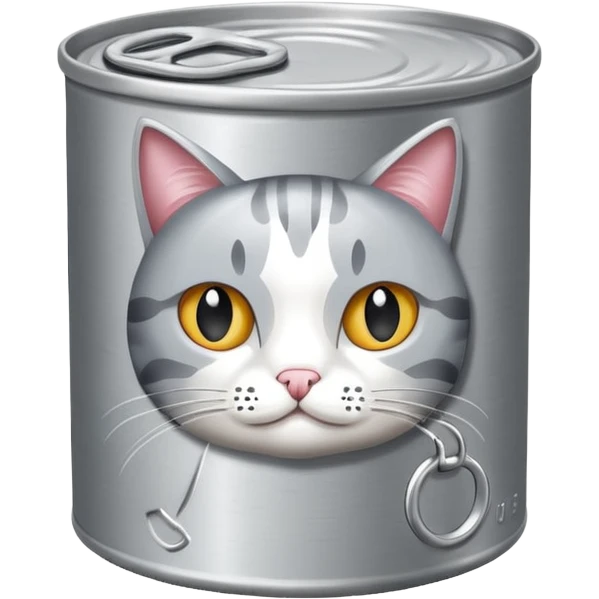 a flat round cat food can emoji