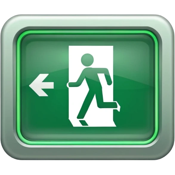 emergency exit , but only the icon inside it without the sign emoji