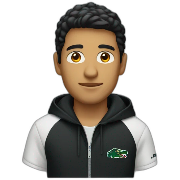 Lacoste latin guy with black windbreaker emoji