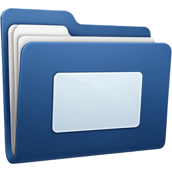 a dark blue file with blank name label on it emoji