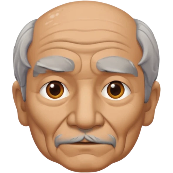 cabeza de señor mexicano, viejo y emoji