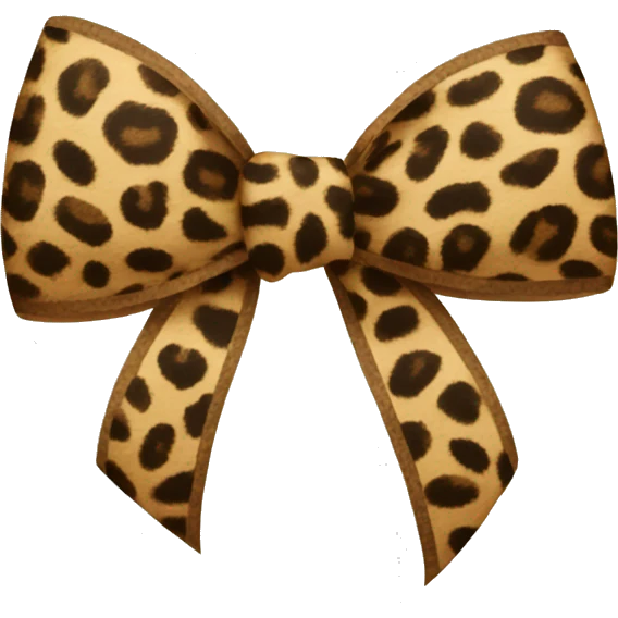 leopard print bow  emoji