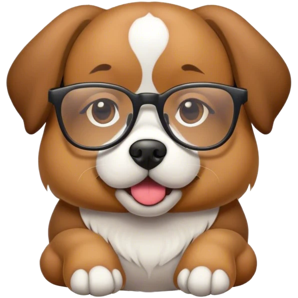 dog with glasses emoji