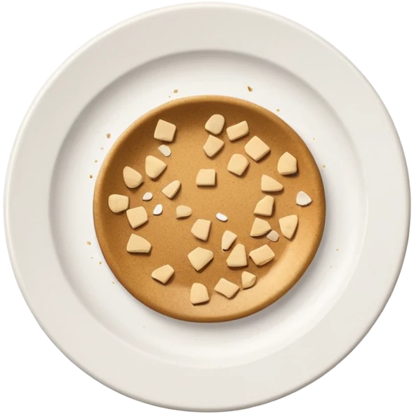 empty plate with leftover crumbs emoji