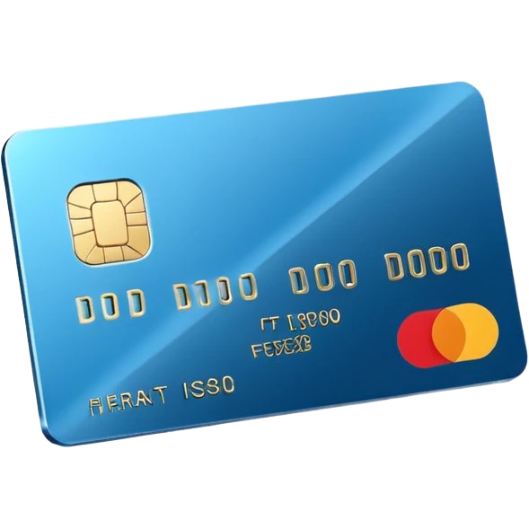 3D minimal icon of a corporate card with no numbers, no personal info, and no logos, except a simple text ‘WAD’. Add a subtle accent in #FF3D00. Clean, modern, high-end style. emoji