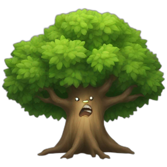 mean tree emoji