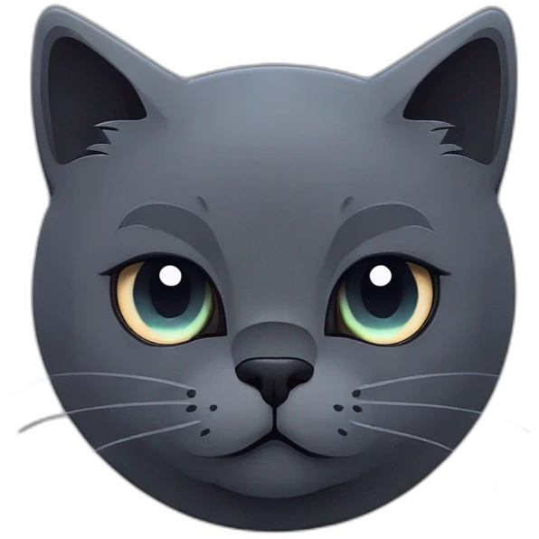Dark Grey Cat emoji