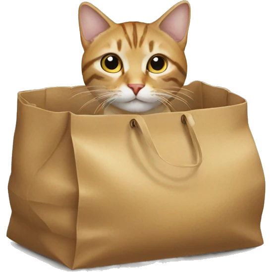 cat in bag emoji