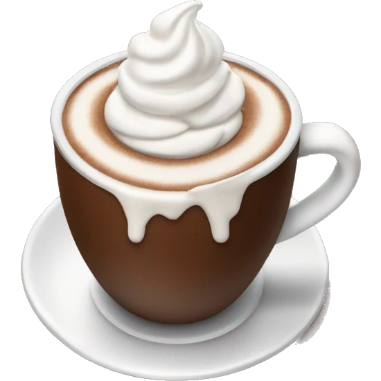Hot cocoa with whipped cream emoji