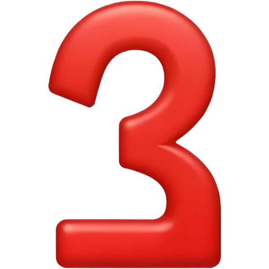 Red number "3" emoji