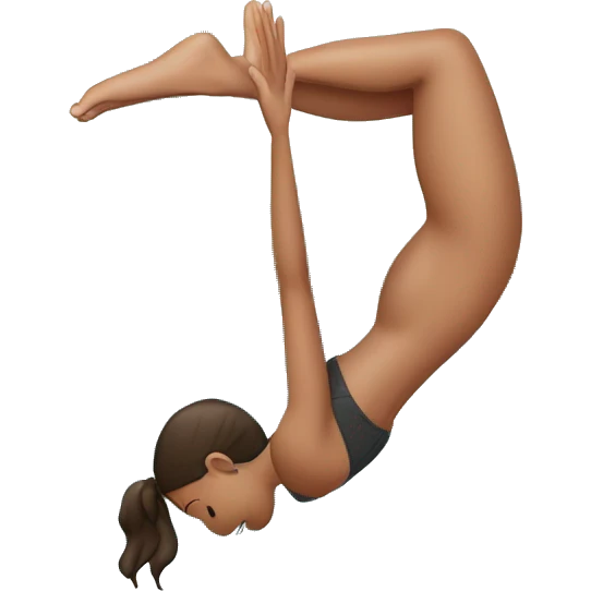 ￼￼￼￼ a girl doing a handstand on a pool ￼￼ emoji