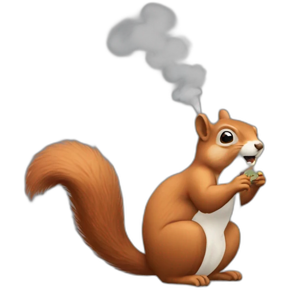 Squirrel Smoke emoji