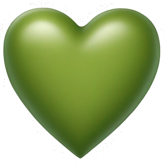 olivegreen colored heart emoji