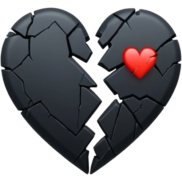 A black broken heart emoji