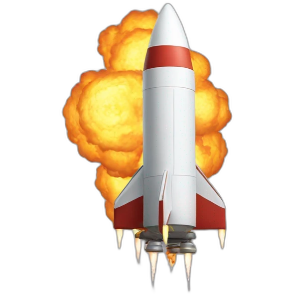 exploding rocket emoji