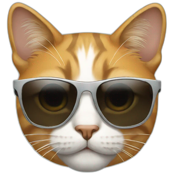 Cat with sunglasses emoji