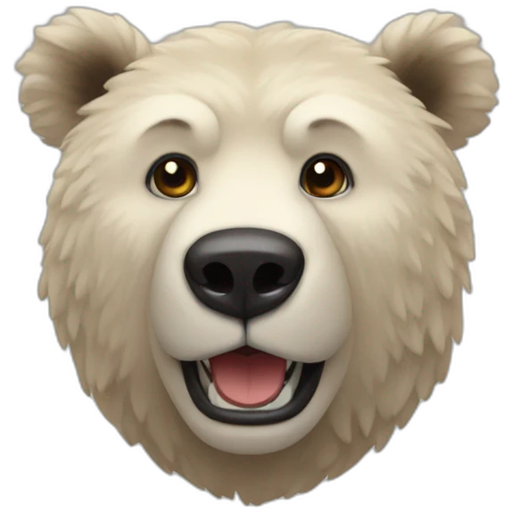 Oso aterrador emoji