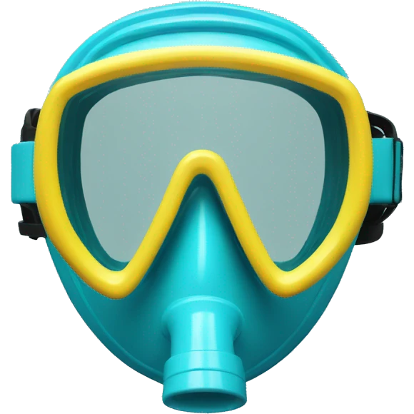 Snorkel mask light blue emoji