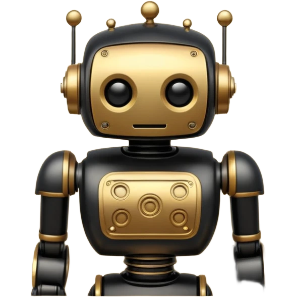 Greek Robot with a white frame  emoji