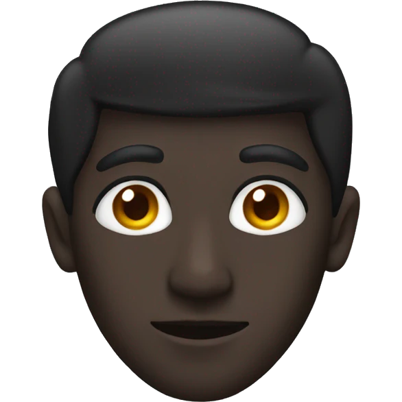 black mans ear, front view emoji